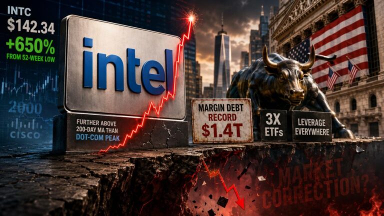 Intel Trading at Dot-Com Levels: Why the Market's Risk-On Streak Could Be the Last Rally Before a Correction
